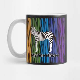 fine stripes,zebra,RAINBOW Mug